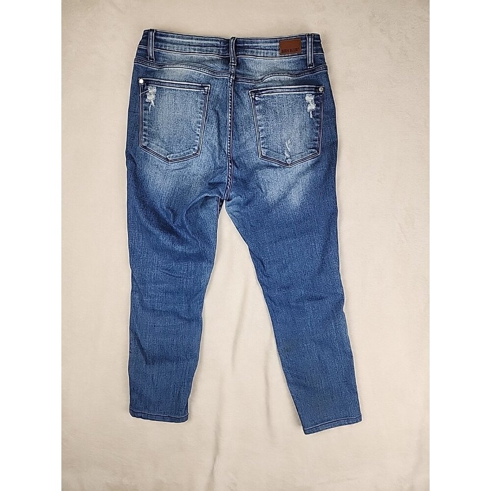 Judy Blue Jeans Womens 11/30 Blue Skinny Fit Medium Wash Stretch Denim Fit 31x23 - Picture 5 of 13